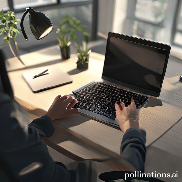 effektive - A person working intently at a minimalist desk, laptop open, with a smartphone placed face down and out of reach.