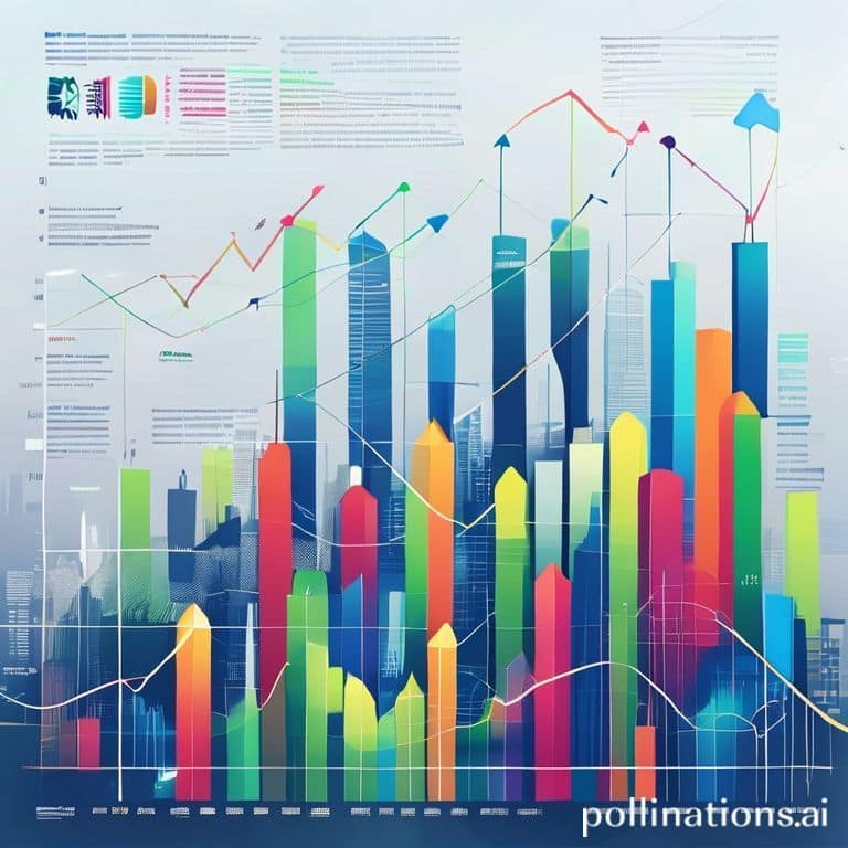 marktstrukturanalyse - A vibrant infographic displaying market growth trends with upward arrows and bar charts, set against a