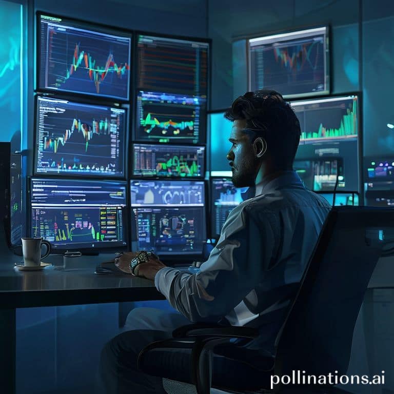 marktstrukturfehler - A trader sitting at a desk with multiple monitors displaying various Forex charts, showing different ti