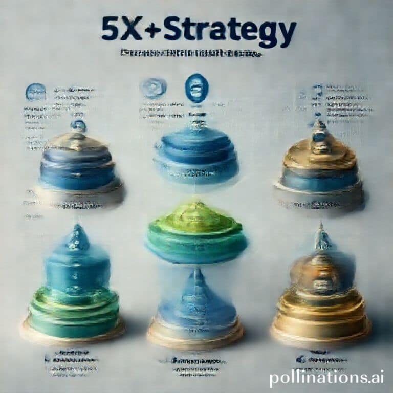 essentielle - A conceptual infographic illustrating the '5X Strategy' for Forex trading success. Five distinct pillars or ste